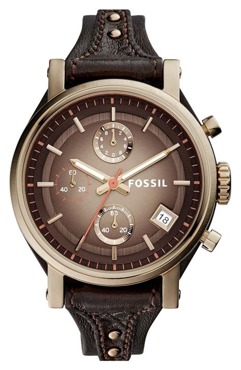 pics of fossil original boyfriend watch with silicone band